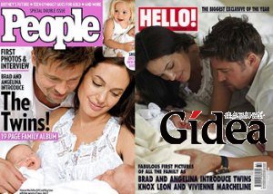 明星父母：安吉丽娜·朱莉 (Angelina Jolie) 和布拉德·皮特 (Brad Pitt)。据报道，上述两张照片的总售价分别为1100万美元和1500万美元。