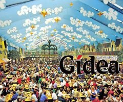 啤酒节上的大帐篷